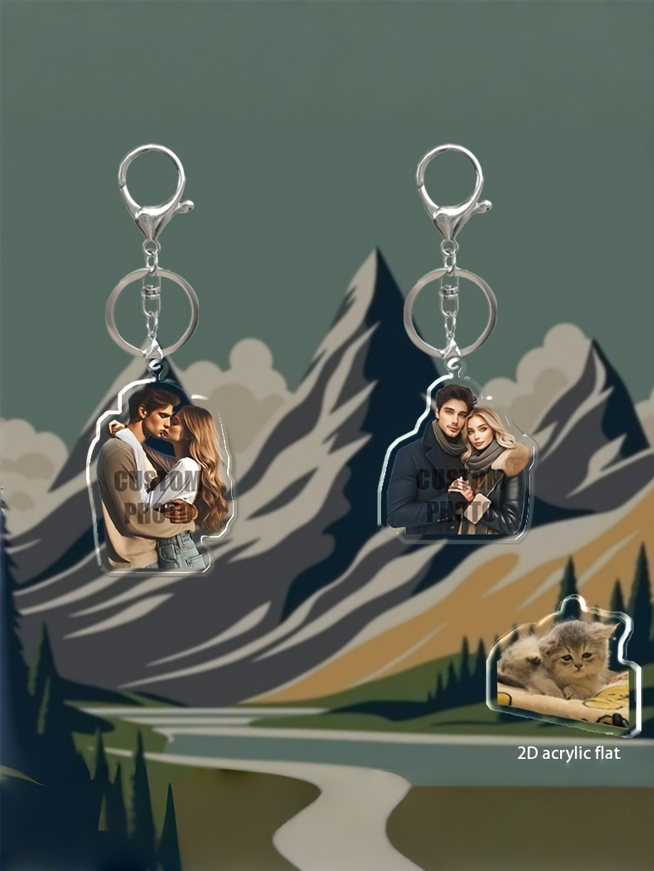 Personalized Pet Photo Acrylic Keychain